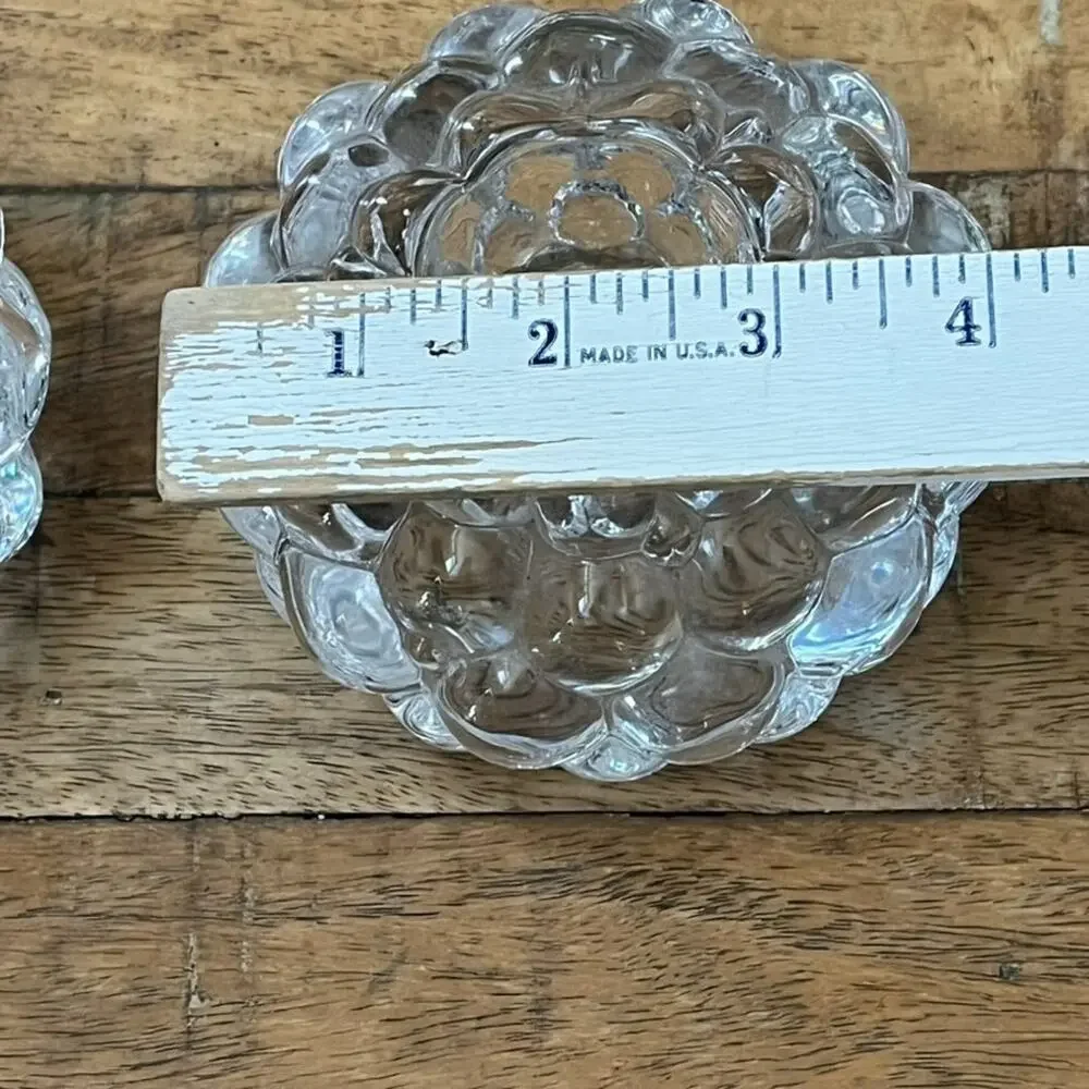 Orrefors Raspberry Crystal Glass Votive Candle Holders (2) 4